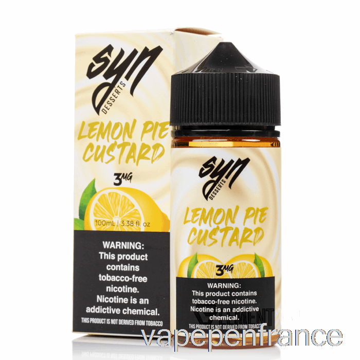 Crème Anglaise Pour Tarte Au Citron - Liquide Syn - 100 Ml 6 Mg Stylo Vape